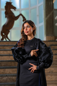 Dual Aura Abaya – Black & Navy