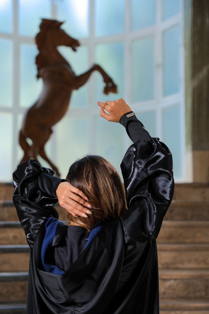 Dual Aura Abaya – Black & Navy