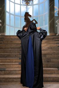 Dual Aura Abaya – Black & Navy