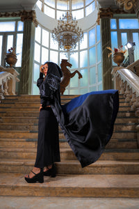Dual Aura Abaya – Black & Navy