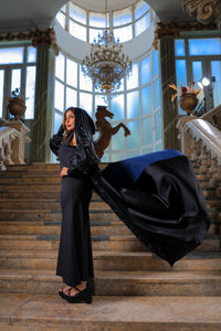 Dual Aura Abaya – Black & Navy