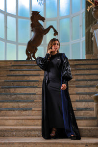 Dual Aura Abaya – Black & Navy