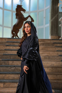 Dual Aura Abaya – Black & Navy