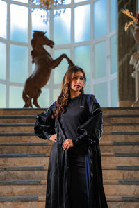 Dual Aura Abaya – Black & Navy