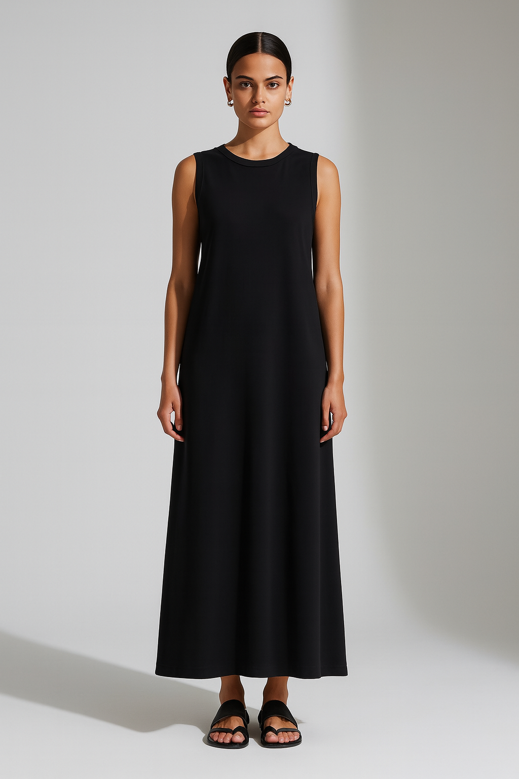 Image of Airy Comfort Layer Dress – Black