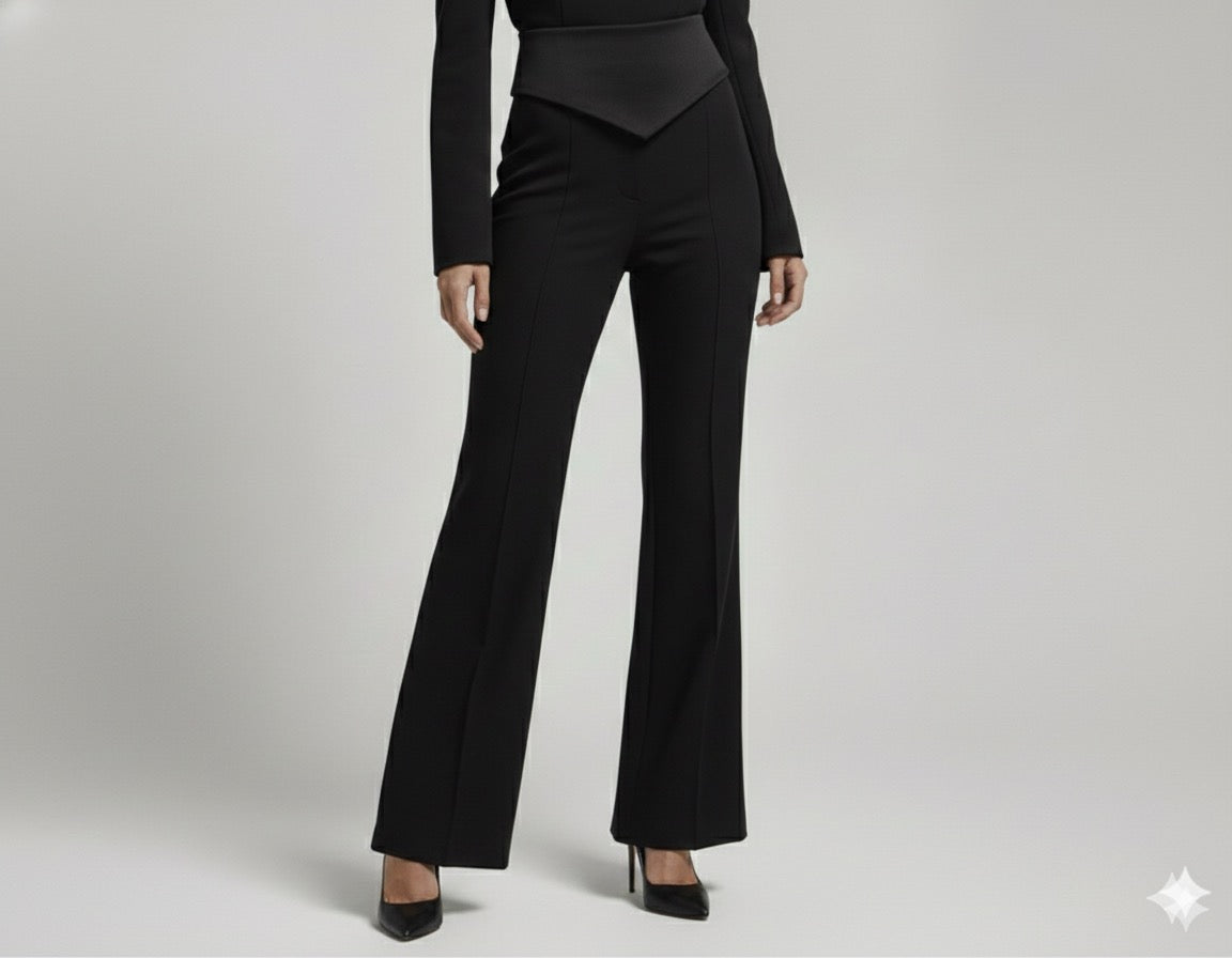 Image of Embroidered Black Evening Suit