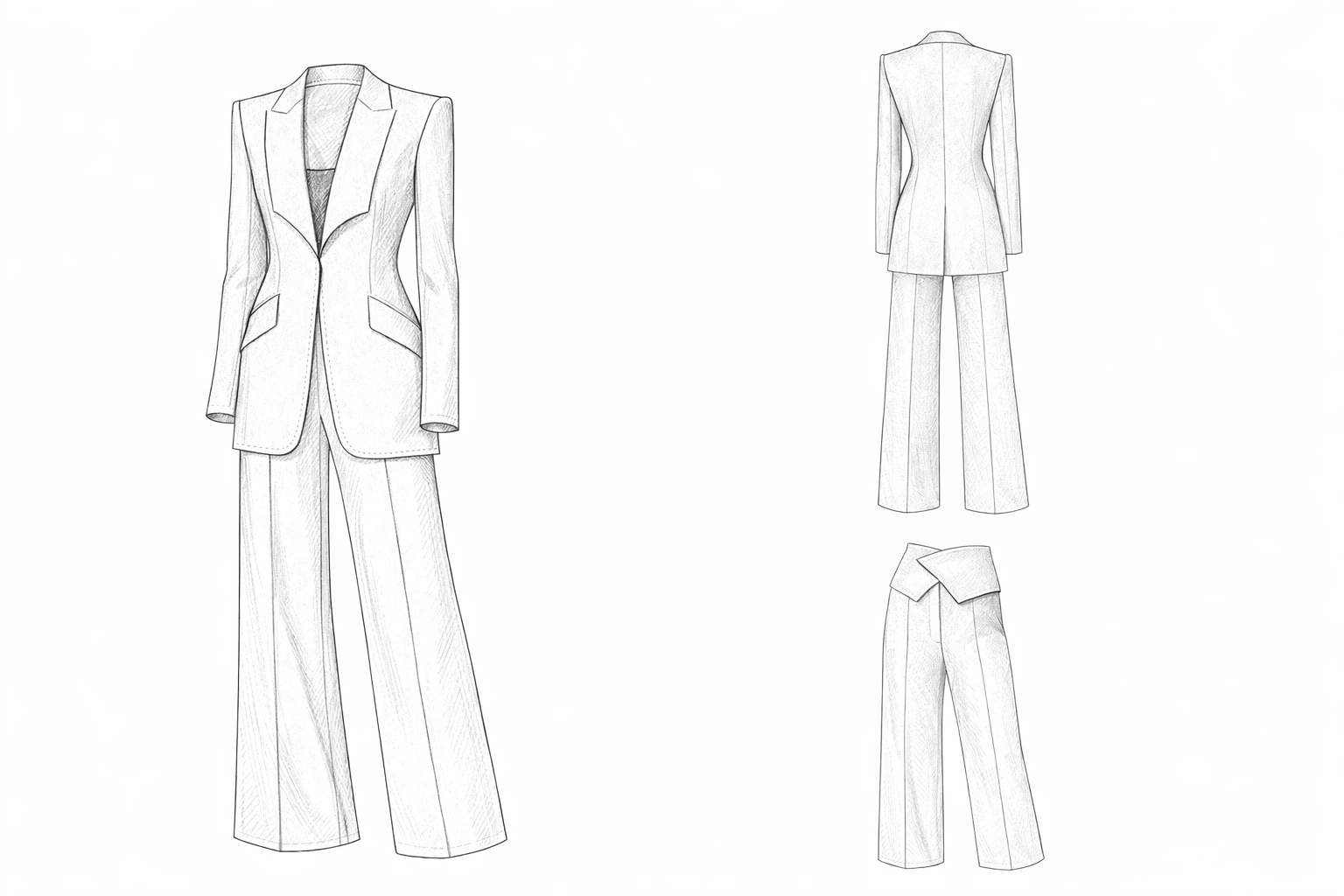 Image of بدلة بحرية مصممة بنمط هندسي