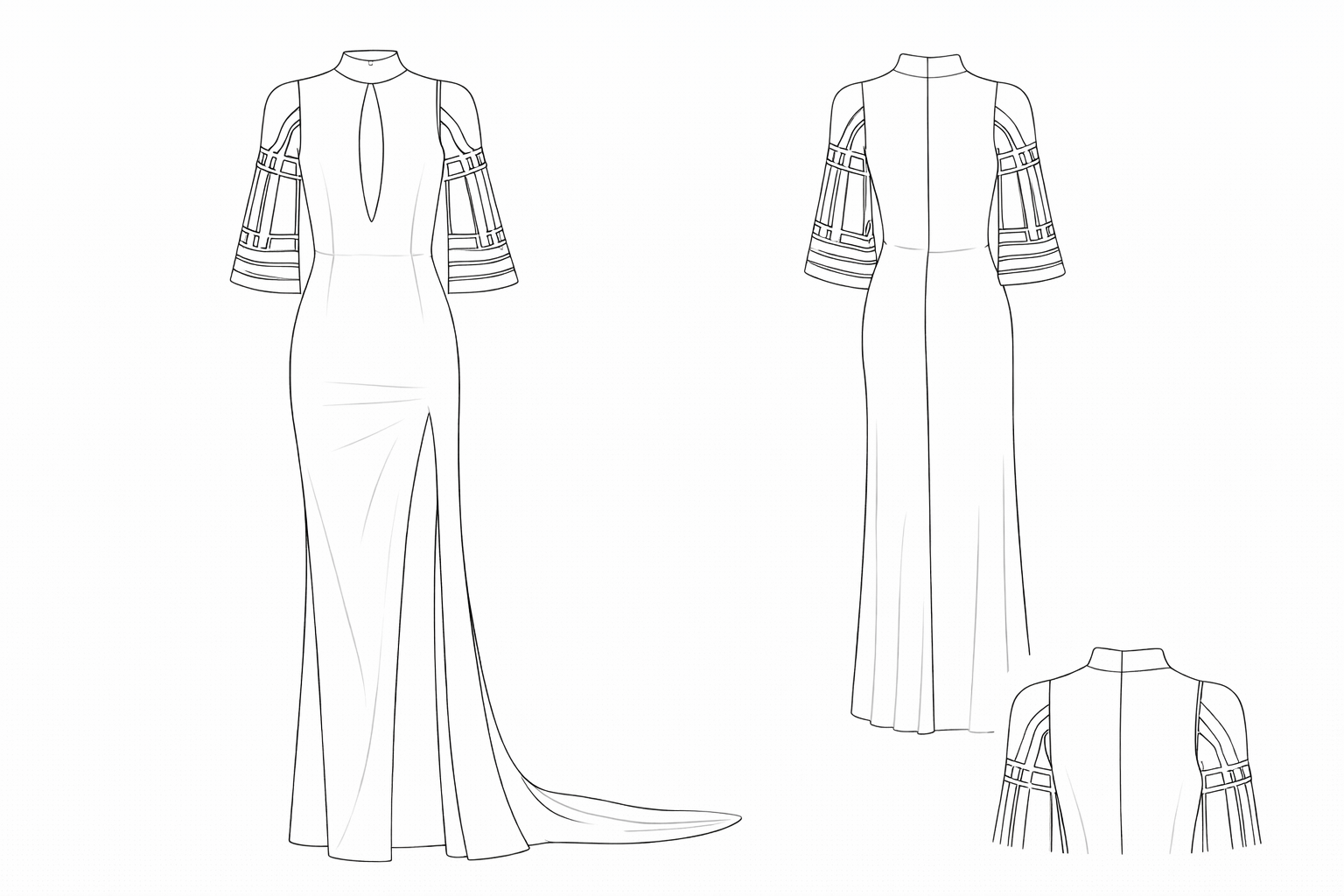 Image of Architect Line Gown – Black