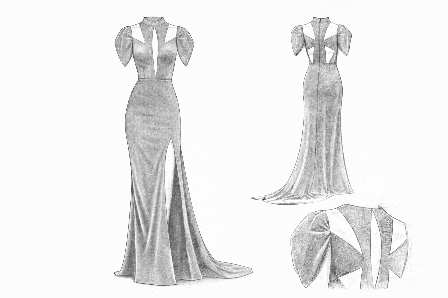 Image of فستان منحوت قرمزي – أحمر