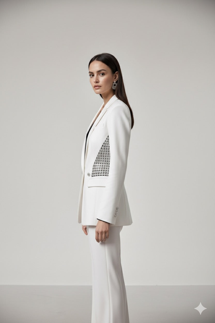 Image of بدلة رسمية بيضاء مصممة خصيصاً