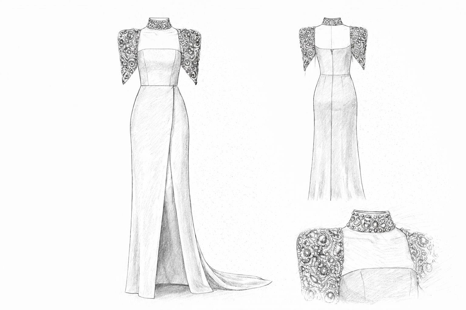 Image of فستان ريجال بلوم – لون برقوقي داكن