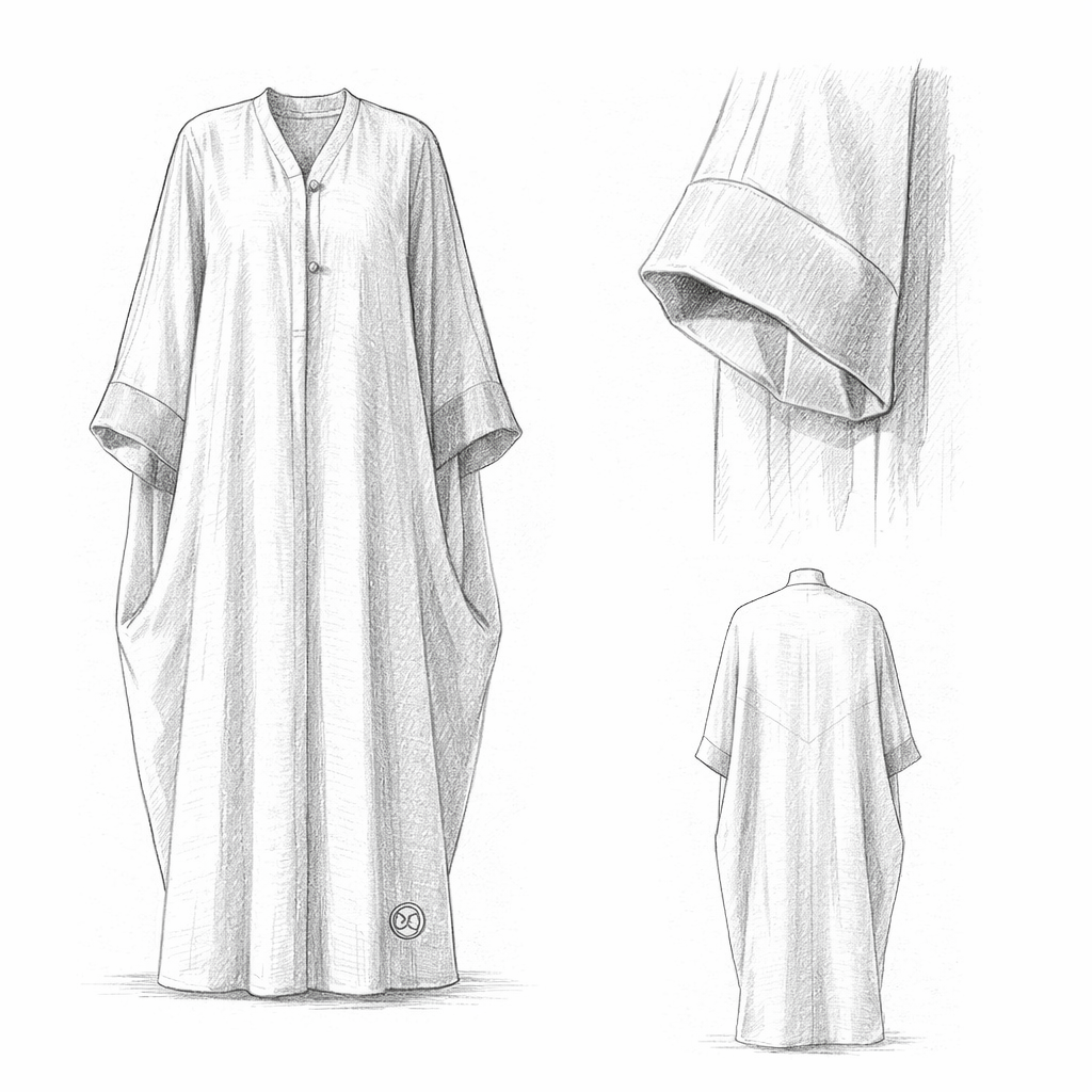 Image of عباية سيجنتشر فلو - أناقة رمادية