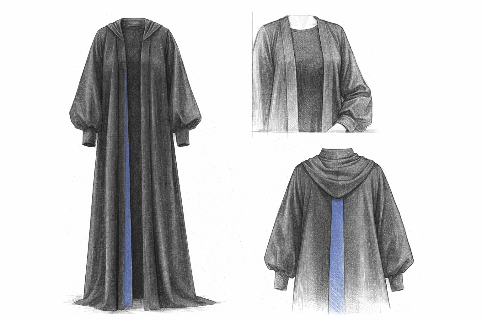 Image of Sapphire Abaya - Larin
